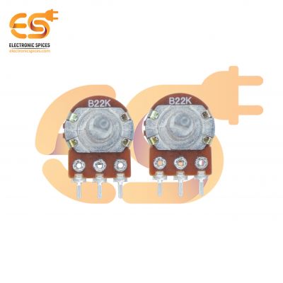 22K potentiometer D shaft handle 3 pin pack of 2pcs